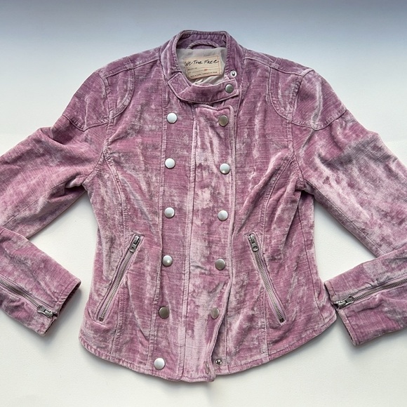 Free people steampunk jacket Dusk Till Dawn Velvet edgy bold zip up XS - Picture 4 of 14